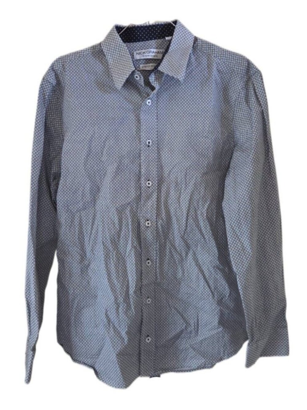 Nick Graham Everywhere Stretch Modern Fit Patterned Long Sleeve Shirt
